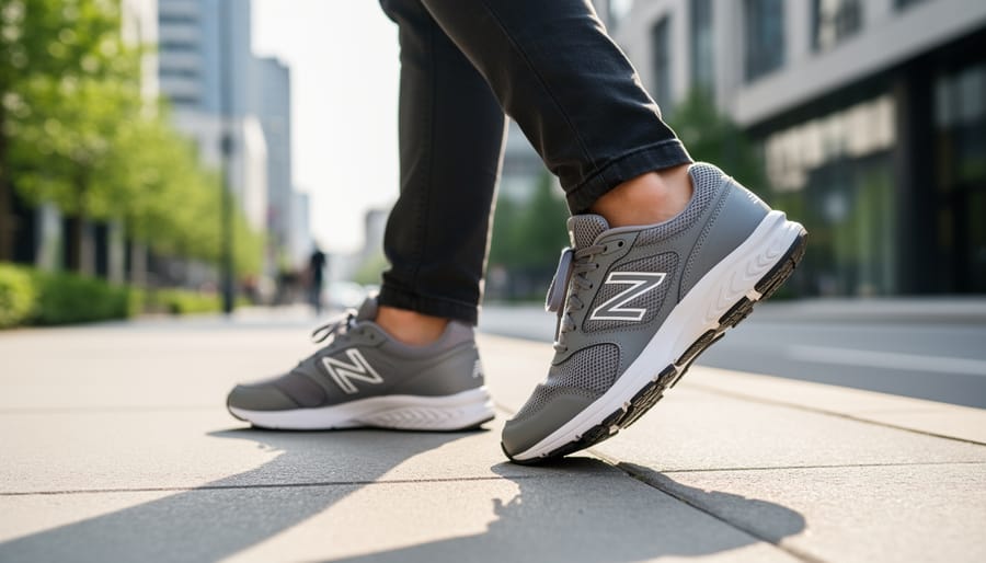 New Balance Ellipse v1 running shoes on a park path with a non-readable retail tag